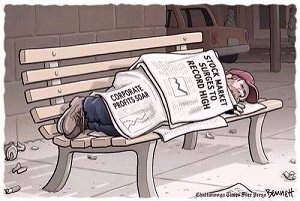 homeless using newspaper